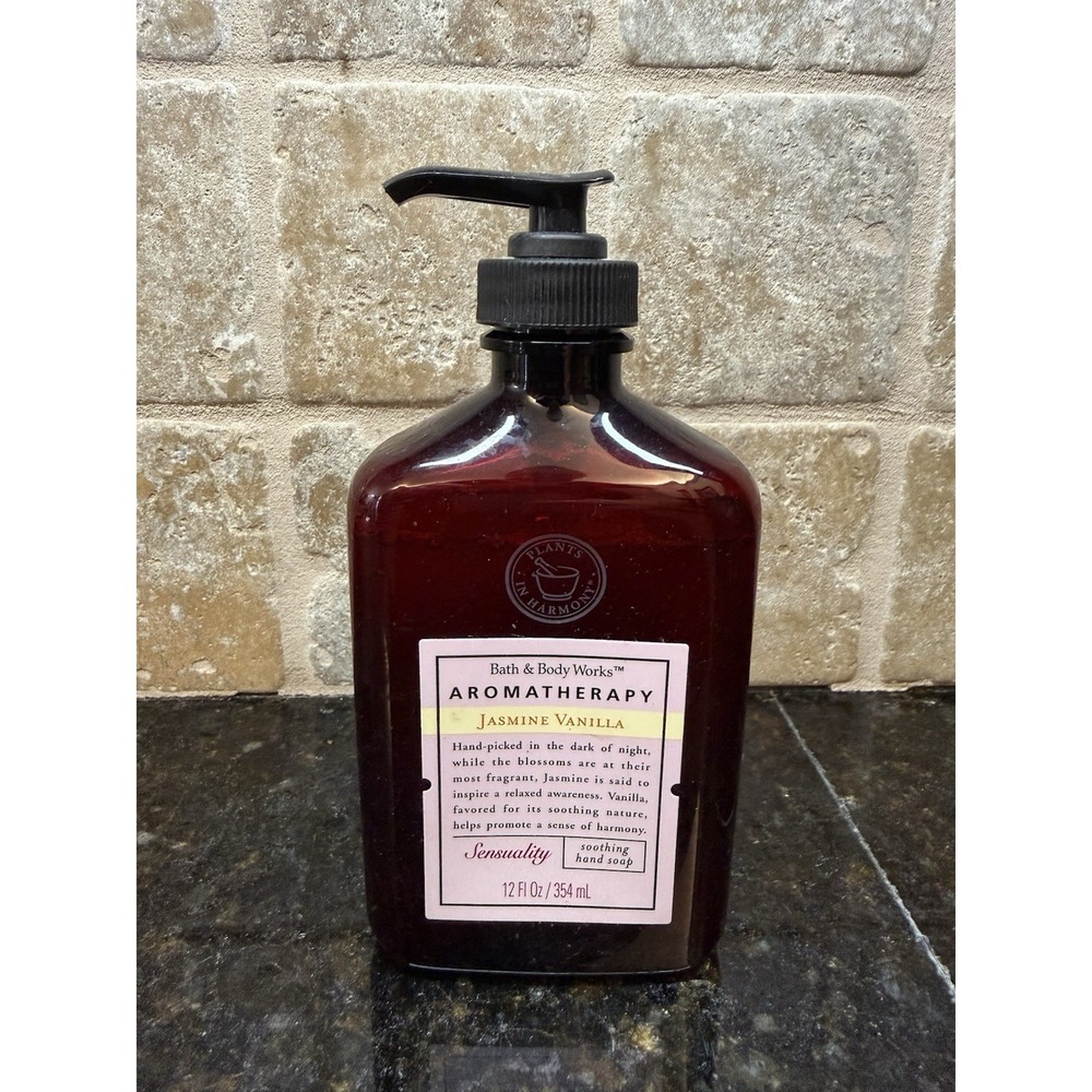 NEW Bath Body Works Aromatherapy Jasmine Vanilla Sensuality Hand Soap Large 12oz